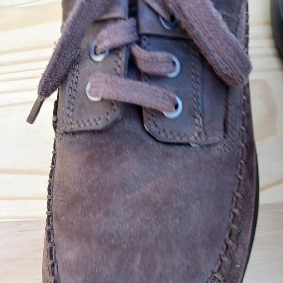 Ecco Men’s Brown Nubuck Lace-Up Moc Toe Shoes Size 42 main image 11